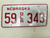 Nebraska Dealer License Plate 55 343