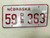 Nebraska Dealer License Plate 55 363