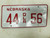 Nebraska Dealer License Plate 44 56