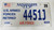 Expired Mississippi U.S. Armed Forces Retired Air Force American Flag License Plate 4451J