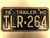 1976 MISSOURI Trailer License Plate TLR-264 Cool # TLR= Trailer