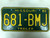 1990 MISSOURI Trailer License Plate 681-BMJ