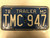 1978 MISSOURI Trailer License Plate TMC-947