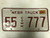 2002 Tag NEBRASKA Thurston County Commercial Truck License Plate 55-777