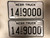 Expired NEBRASKA Adams County Commercial Truck License Plate 14-9000 PAIR