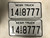 Expired NEBRASKA Adams County Commercial Truck License Plate 14-8777 PAIR