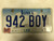2005 Tag IOWA Lee County License Plate 942-BOY Boy Farm Silo City Silhouette