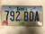 February 2008 Tag IOWA Lee County License Plate 792-BOA Boa Snake Farm Silo City Silhouette