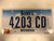 August 2006 IOWA Monona County License Plate 4203-CD 420 Blaze It Marijuana Weed City Silhouette Farm Silo