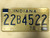1976 INDIANA Clayton County License Plate 22B-4522