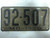 DMV Clear 1920 MISSOURI Passenger LLC License Plate YOM Clear 92-507 MO