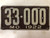 DMV Clear 1922 MISSOURI Passenger Shorty License Plate YOM Clear 33-000 MO