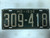 DMV Clear 1935 MISSOURI Passenger License Plate YOM Clear 309-418 MO