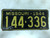 DMV Clear 1944 MISSOURI Passenger License Plate YOM Clear 144-336 MO