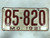 DMV Clear 1921 MISSOURI Passenger License Plate YOM Clear 85-820 MO