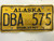 expired Alaska Disabled veteran License Plate DBA-575.