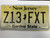 expired, New Jersey License Plate Z13-FXT.
