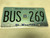 Expired, green Sint Maarten License Plate BUS-269.