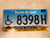 Expired NORTH DAKOTA Peace Garden State Handicapped License Plate 8398H Buffalo Wheat