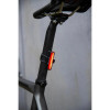 LED Rear Light 30 Lumen turned on attached to a bike