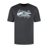 Woolpan Endless Merino 150 T-Shirt Mountains Dark Grey