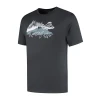 Woolpan Endless Merino 150 T-Shirt Mountains Dark Grey