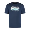 Woolpan Endless Merino 195 T-Shirt Mountains Dark Blue