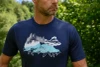 Woolpan Endless Merino 195 T-Shirt Mountains Dark Blue