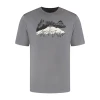 Woolpan Endless Merino 195 T-Shirt Mountains Light Grey