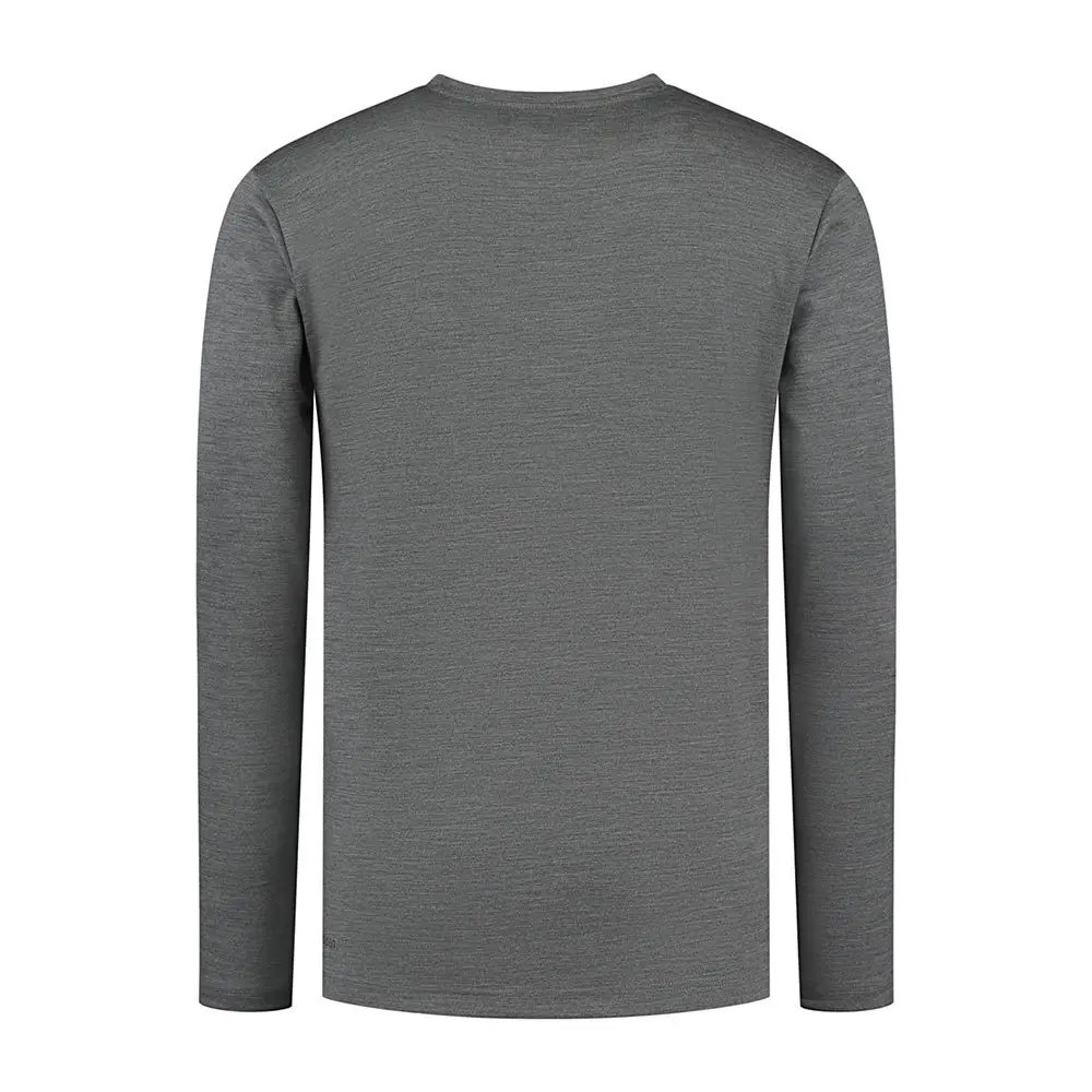 Woolpan Endless Merino Long Sleeve T-Shirt Grey Melange - FUTURUM