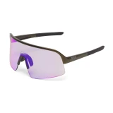 Modelo I P R O -OPEN Ltd- Gafas fotocromáticas de metal dorado con lentes moradas