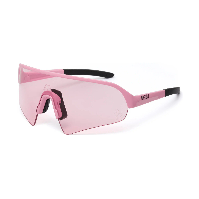 Model-V -Joy Beune- Skating &Cycling glasses Pink Clear Lens