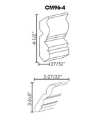 Crown Molding 4.5"Wx96"H AA