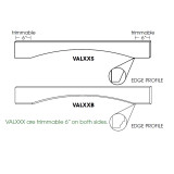 Shaker 48" Arched Valance. Square edge. Trimmable 6" both ends. AA