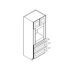 Oven cabinet 33"Wx24"Dx96"H 2 Doors, 3 Drawers AA