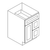 Vanity Sink Base 30"Wx21"Dx34.5"H 2 Right Drawers 1 Door AB