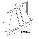 Wood Hood 36"W AWH AG