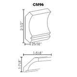 Crown Molding 2.5"Wx96"H AG