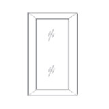 Glass Door for W1812 Wall Cabinet AH