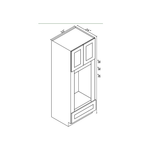 Double Oven:  33"Wx24"Dx84"H AN
