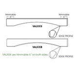 Shaker 48" Arched Valance. Square edge. Trimmable 6" both ends. AN