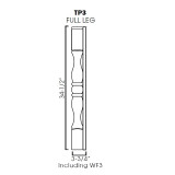 Full leg 3" Wx3"Dx34-1/2"H with 3" Wall Filler   AR