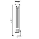 Decorative base Filler. Fluted with beveled square - 6"Wx3/4"Dx34.5"H AW