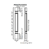Half tall leg 3"Wx84"Hx2-1/4"D - including WF3 (trimmable). AW