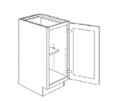 15"W  Full Height Door Base - 15"Wx24"Dx34.5"H * 1 Door AW