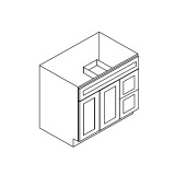 Vanity Sink Base 36Wx21"Dx34.5"H 2 Right Drawers 2 Doors AW