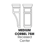 Medium Corbel Recessed Center 5.25"Wx4.5Dx12.5"H GW