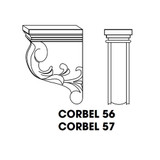 Small Corbel Recessed Center 3"Wx4"Dx6"H GW