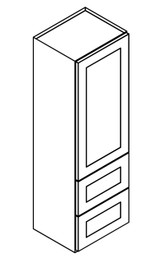 Wall 2 Drawers Cabinet 18"Wx12"Dx60"H PD