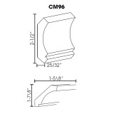 Crown Molding 2.5"Wx96"H PD